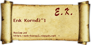 Enk Kornél névjegykártya