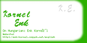 kornel enk business card